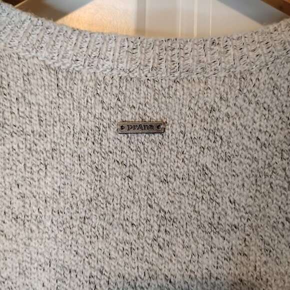 prAna Women's Grey Nolan Wool Mohair Cable Knit Pullover Tunic Sweater Size M - Picture 5 of 7